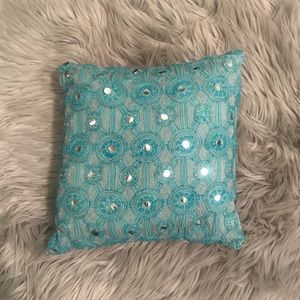 Small Blue Decorative Pillow